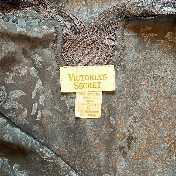 VICTORIA’s SECRET Vintage Gold Label Black Lace Slip, Size S - Picture 5 of 7